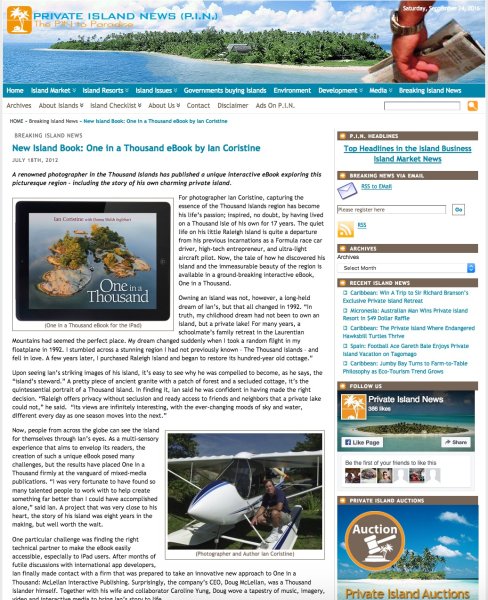 Private Island News